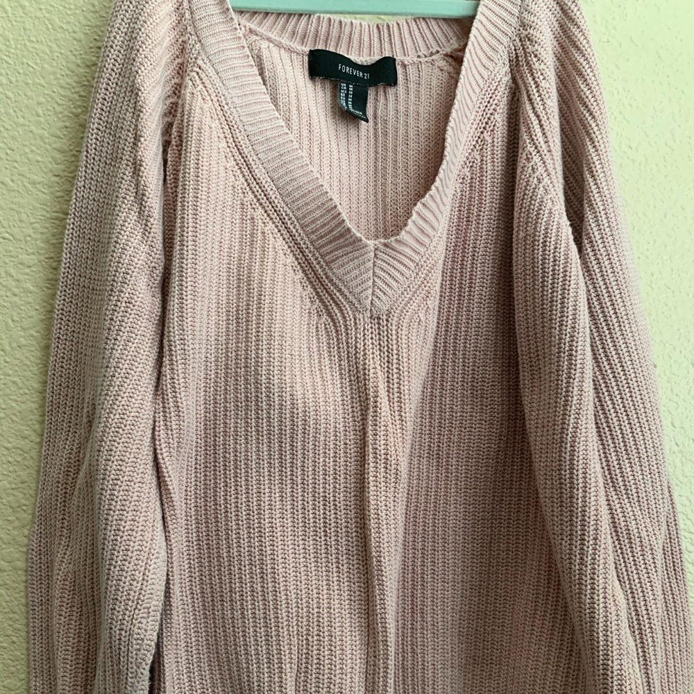 pale pink sweater